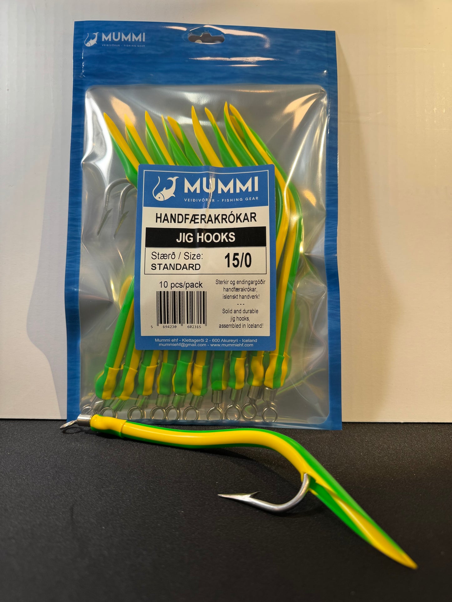 15/0 Krókar, Standard, 10 stk í pakkningu