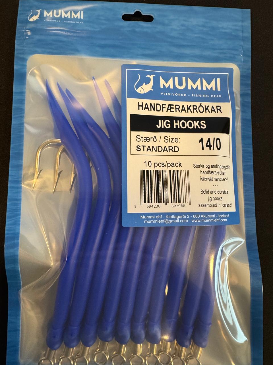 14/0 Krókar, Standard, 10 stk í pakkningu