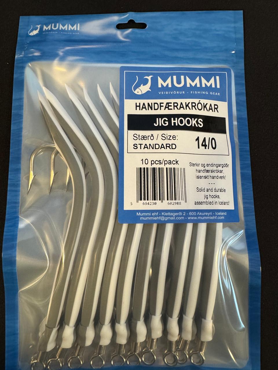 14/0 Krókar, Standard, 10 stk í pakkningu
