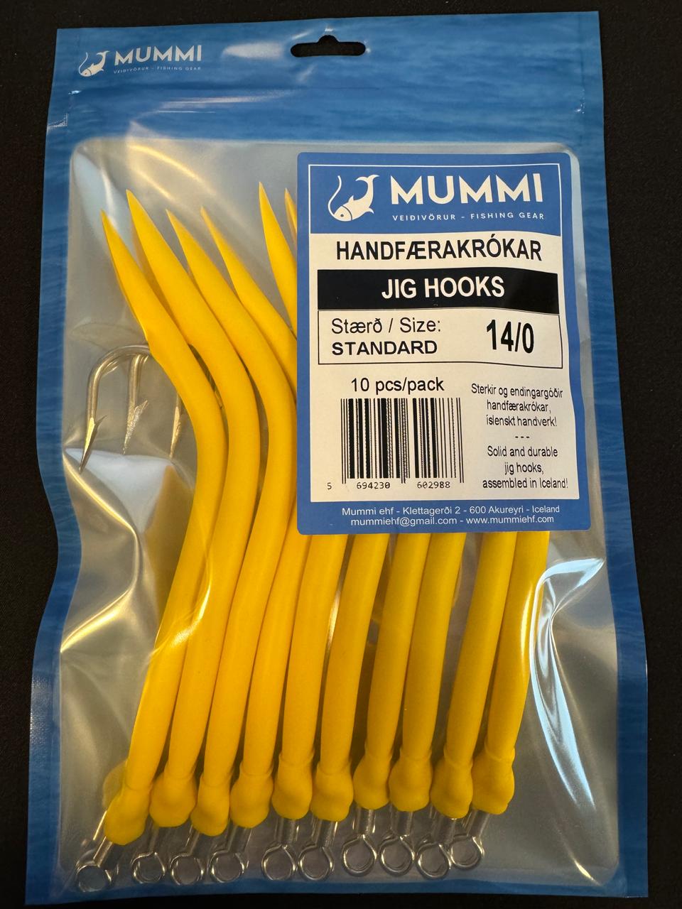 14/0 Krókar, Standard, 10 stk í pakkningu