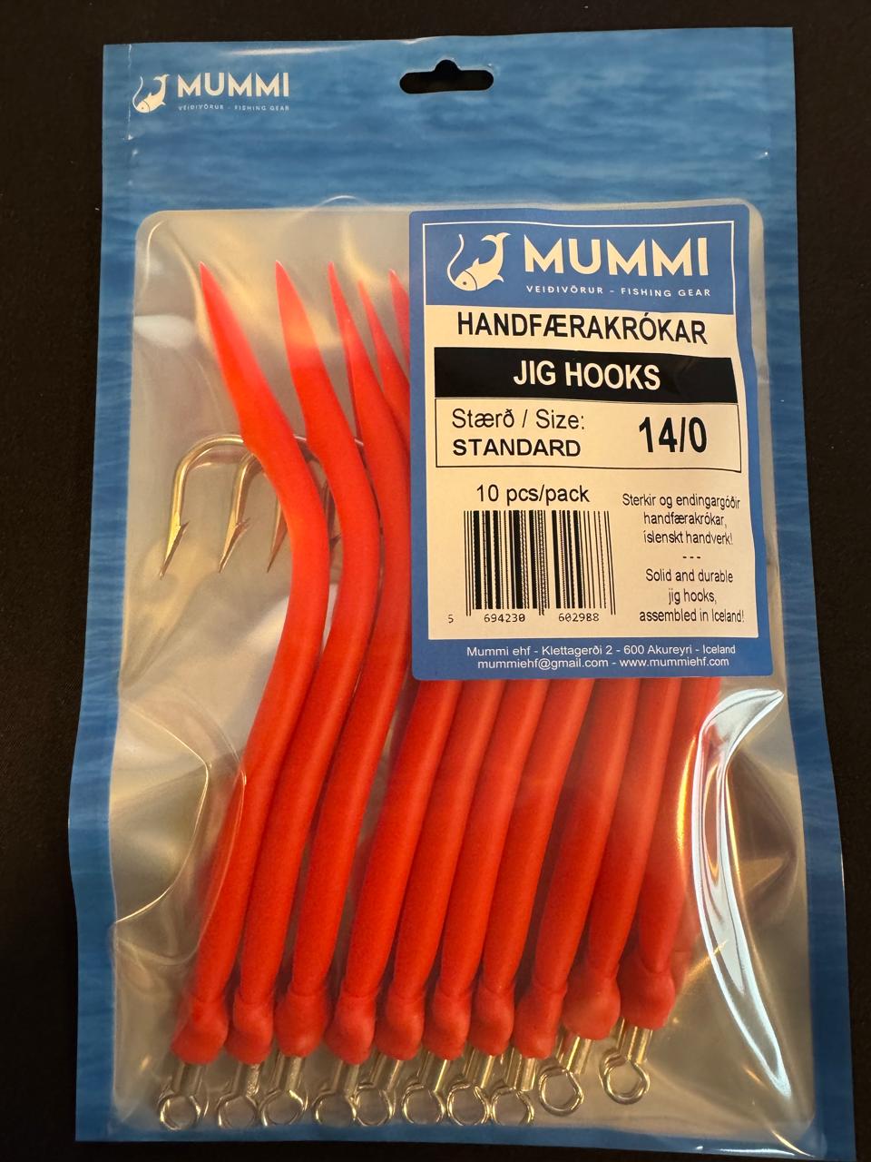 14/0 Krókar, Standard, 10 stk í pakkningu