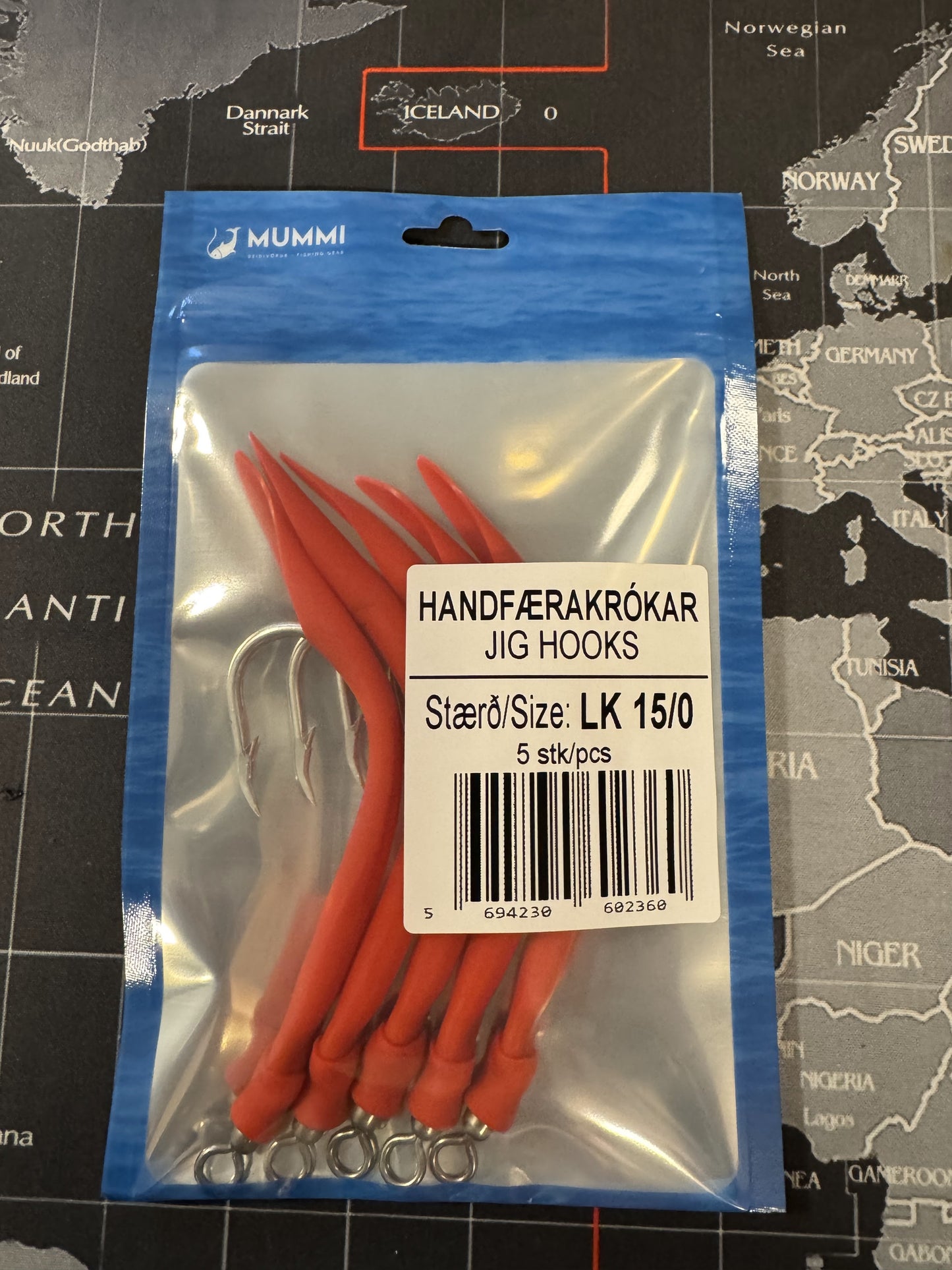Krókar LK 15/0 Standard Blandað (5 stk) - - Jig hooks LK15/0 Standard Mixed (5 pcs)