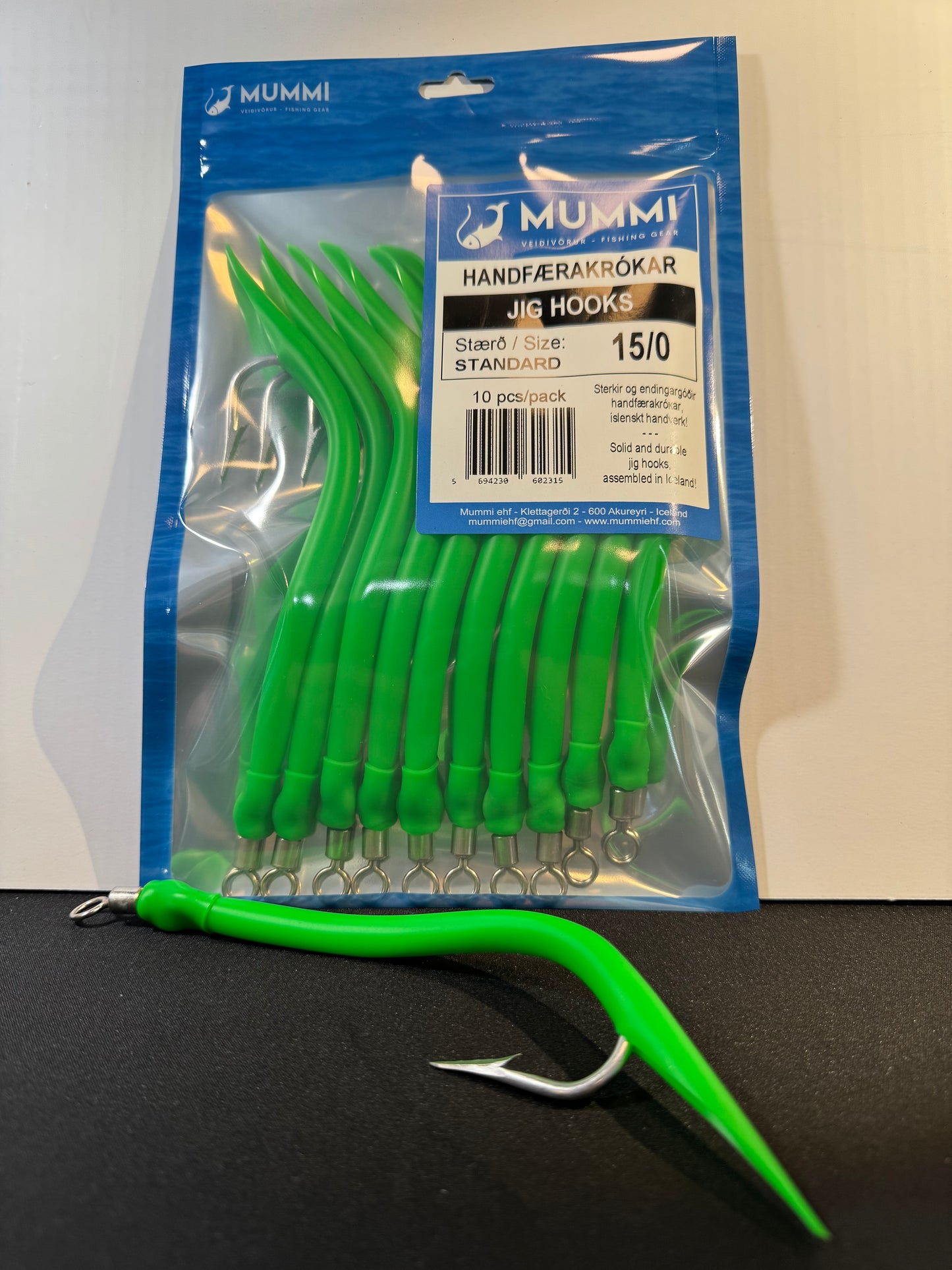 15/0 Krókar, Standard, 10 stk í pakkningu